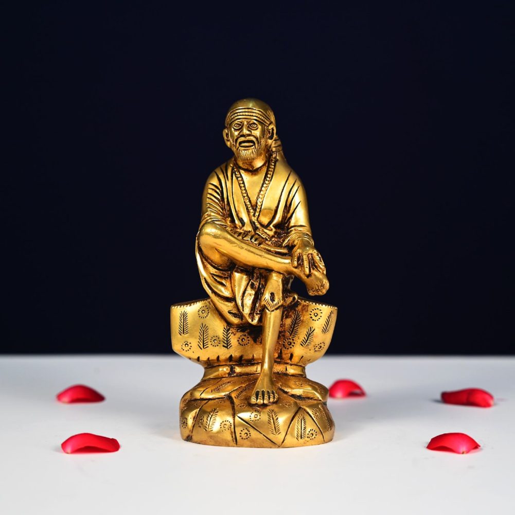 brass sai baba idol height 7 inch