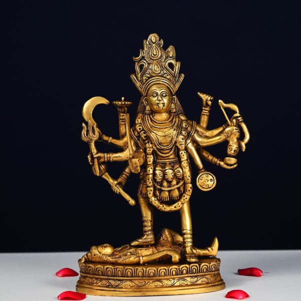 brass kali idol height 11.6 inch