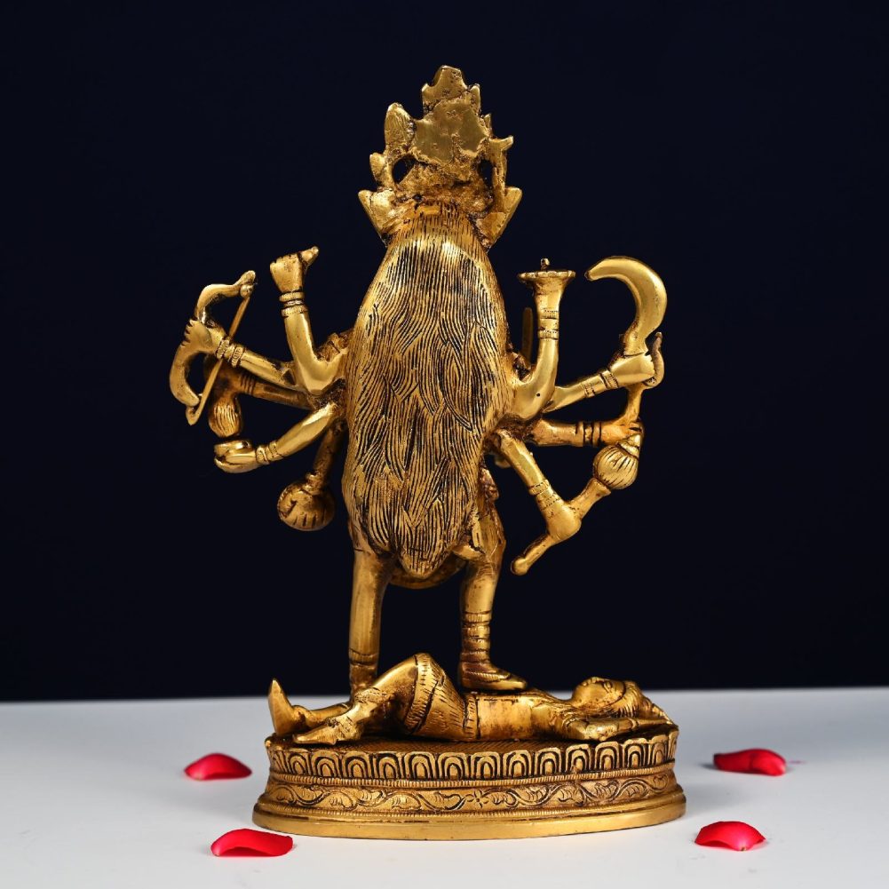 brass kali idol height 8 inch