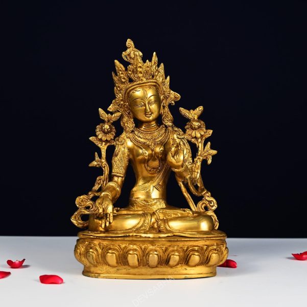 brass tara devi idol height 12.5 inch