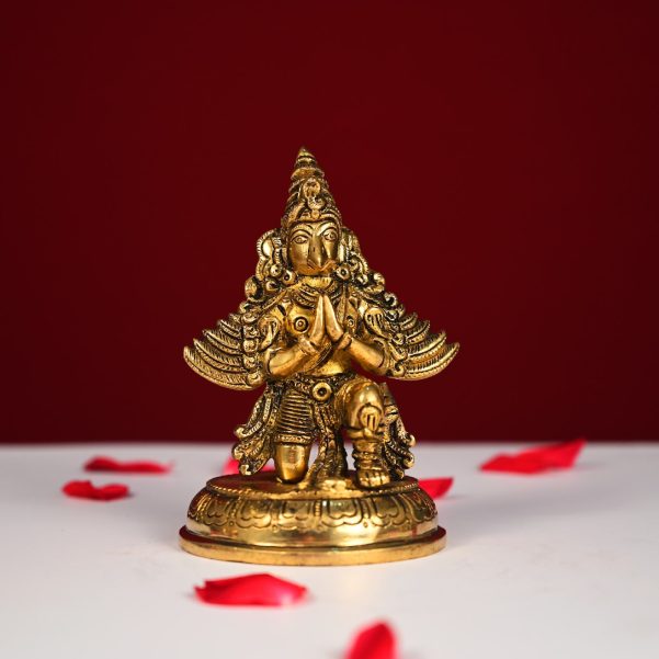 the advitya brass garuda statue height 5.5 inch