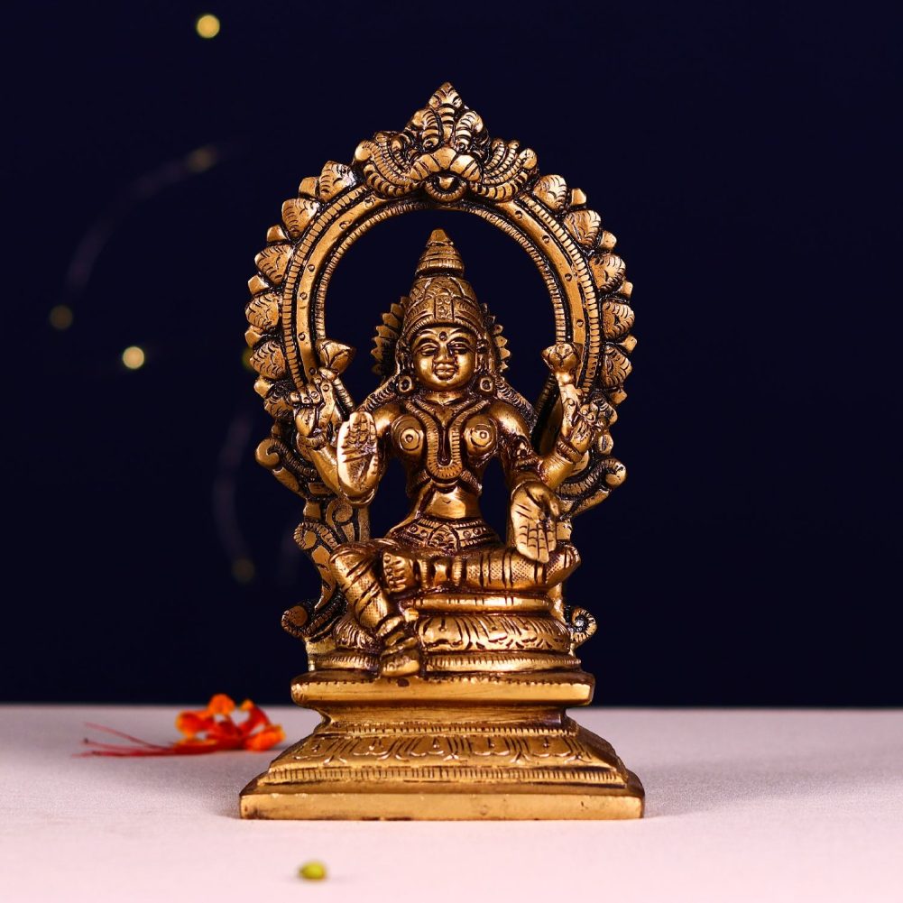 brass ganesha laxmi pair height 7.5 inch