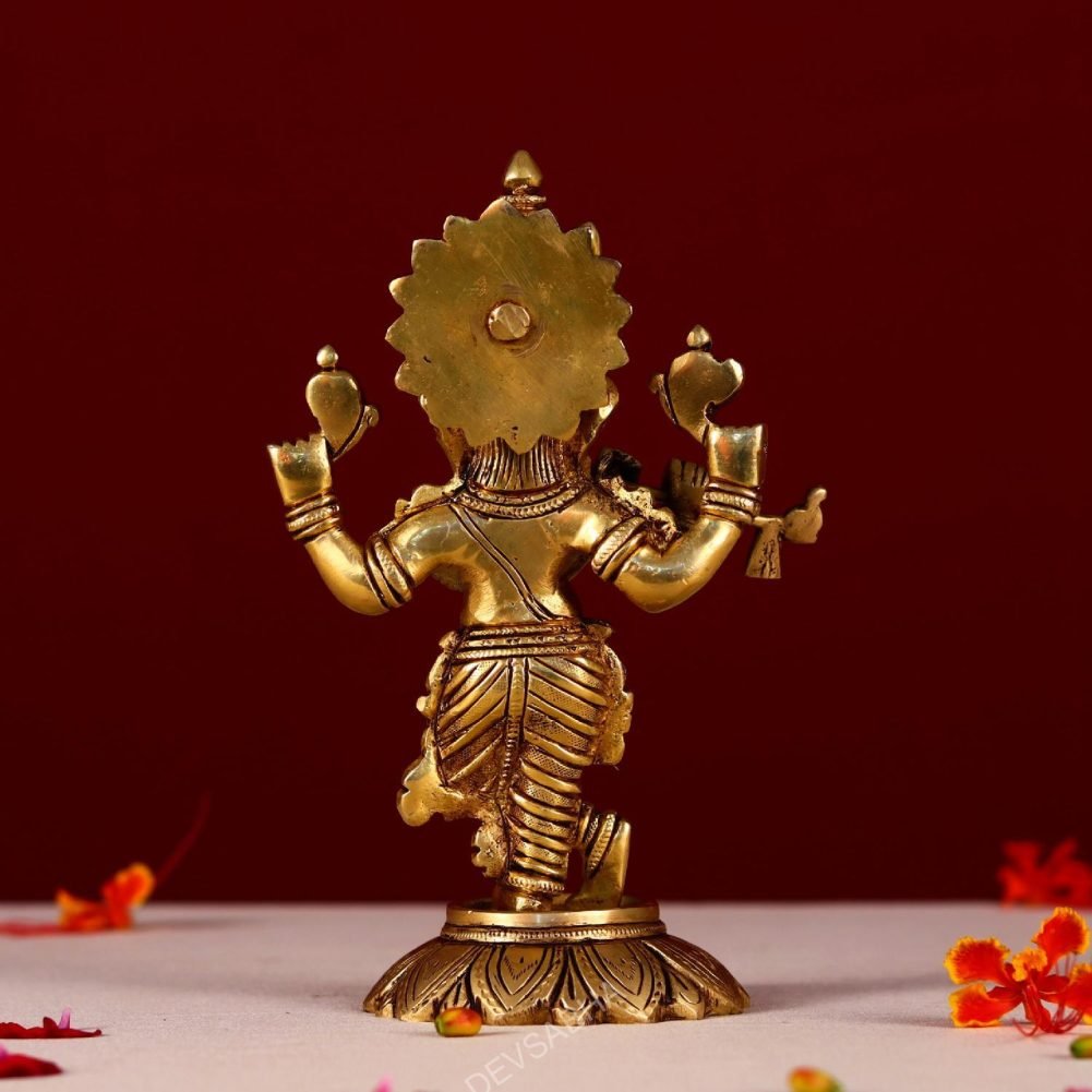 brass bansi ganesha idol height 8.5 inch