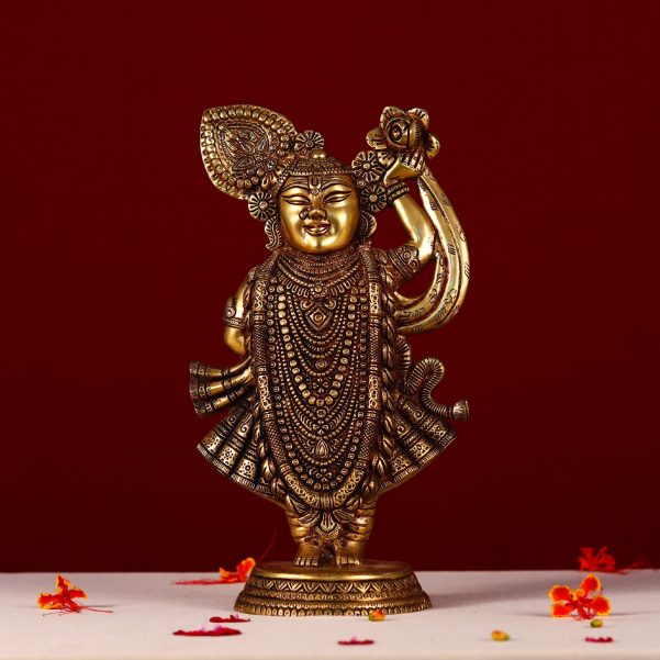 brass shreenath ji idol height 13 inches