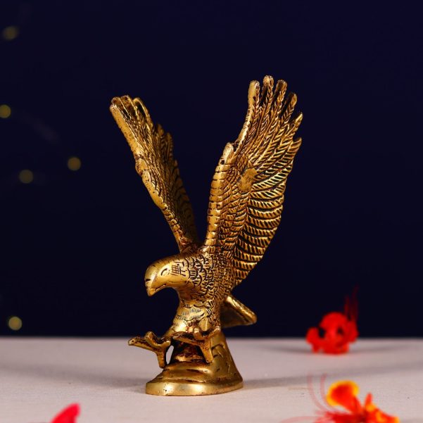 brass eagle for home decor height 6 inch