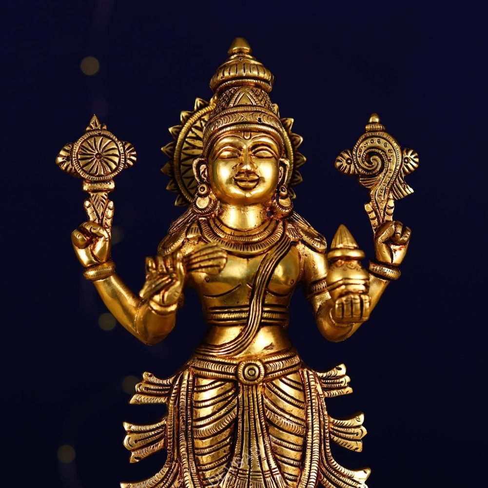 brass superfine lord dhanvantari statue height 12.5 inch