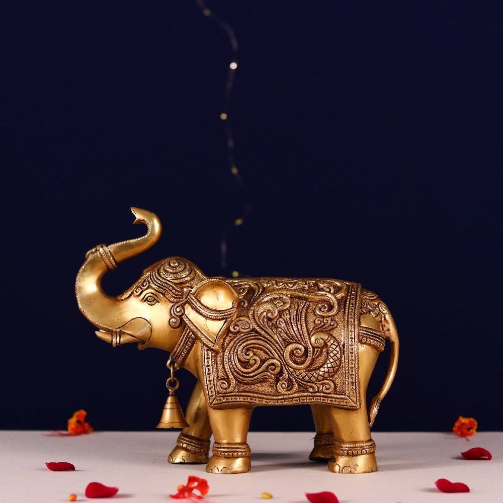 royal brass elephant height 10 inch