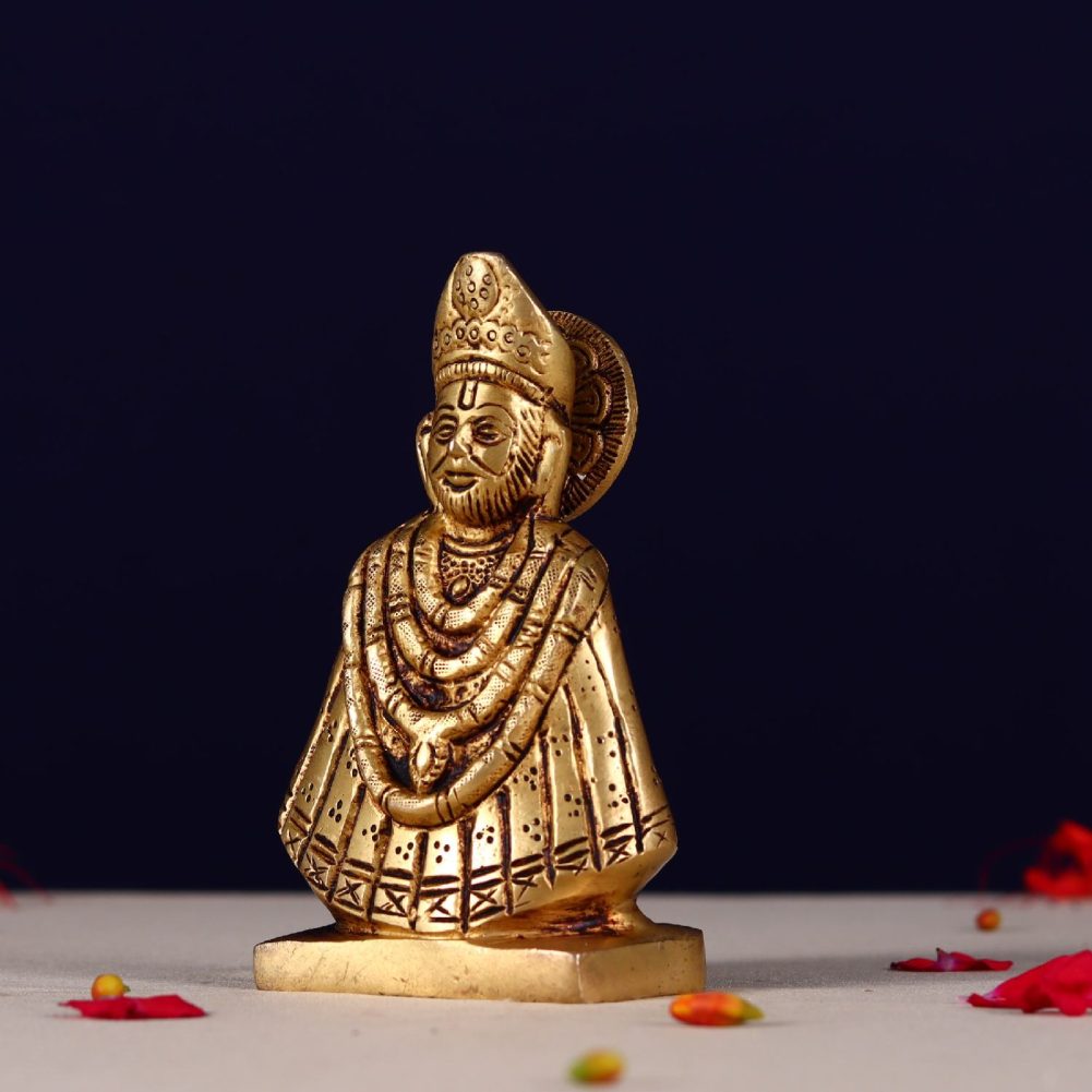 brass lord khatu shyam idol height 5.5 inch