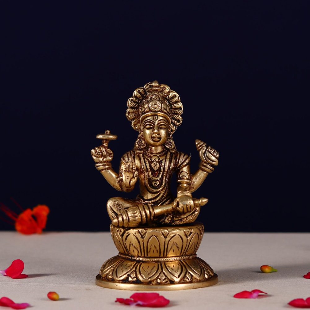 brass vishnu narayan murti height 5.5 inch