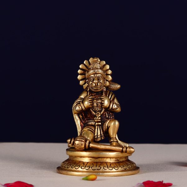 brass hanuman idol height 4 inch