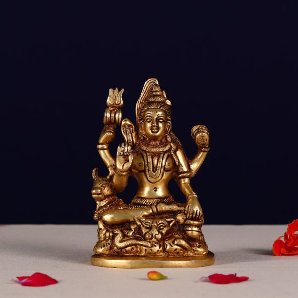 brass lord shiva statue height 4.9 inch