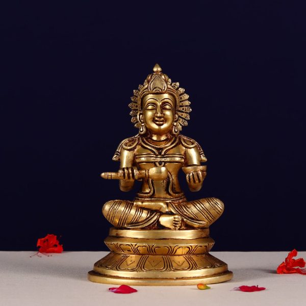 brass goddess annapurna idol height 7.5 inch