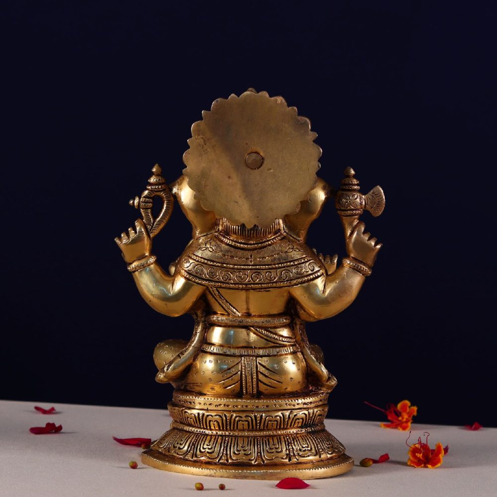 brass ganesh idol height 11 inch