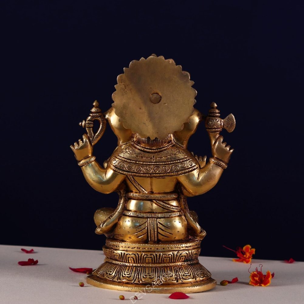 brass ganesh idol height 11 inch