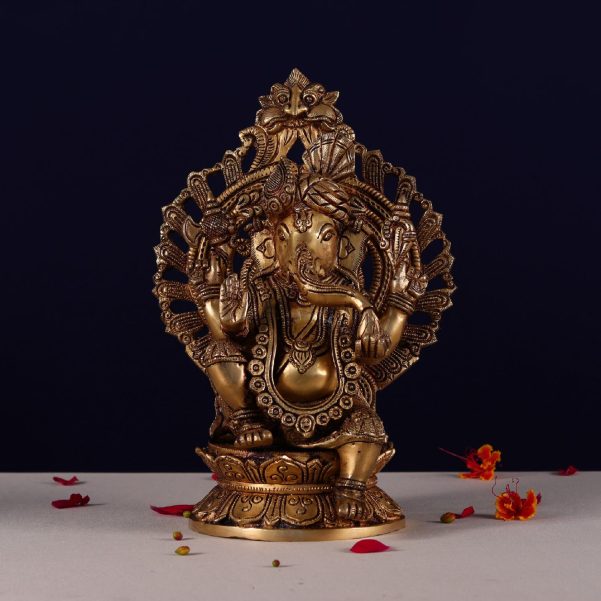 lord ganesh brass idol height 12 inch