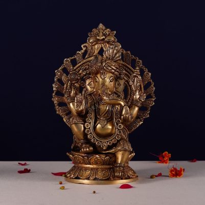 lord ganesh brass idol height 12 inch