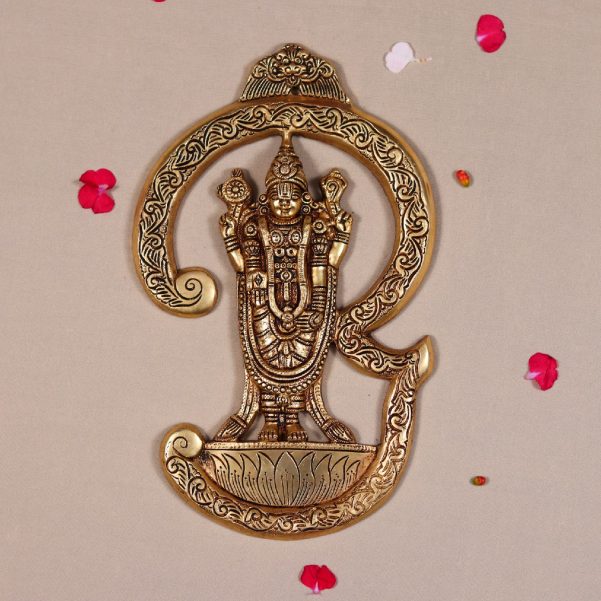 brass wall hanging tirupati balaji height 13 inch