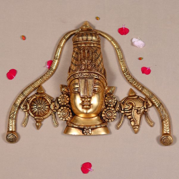 wall hanging brass tirupati balaji height 12 inch