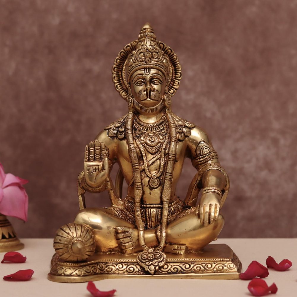 Brass hanuman idol