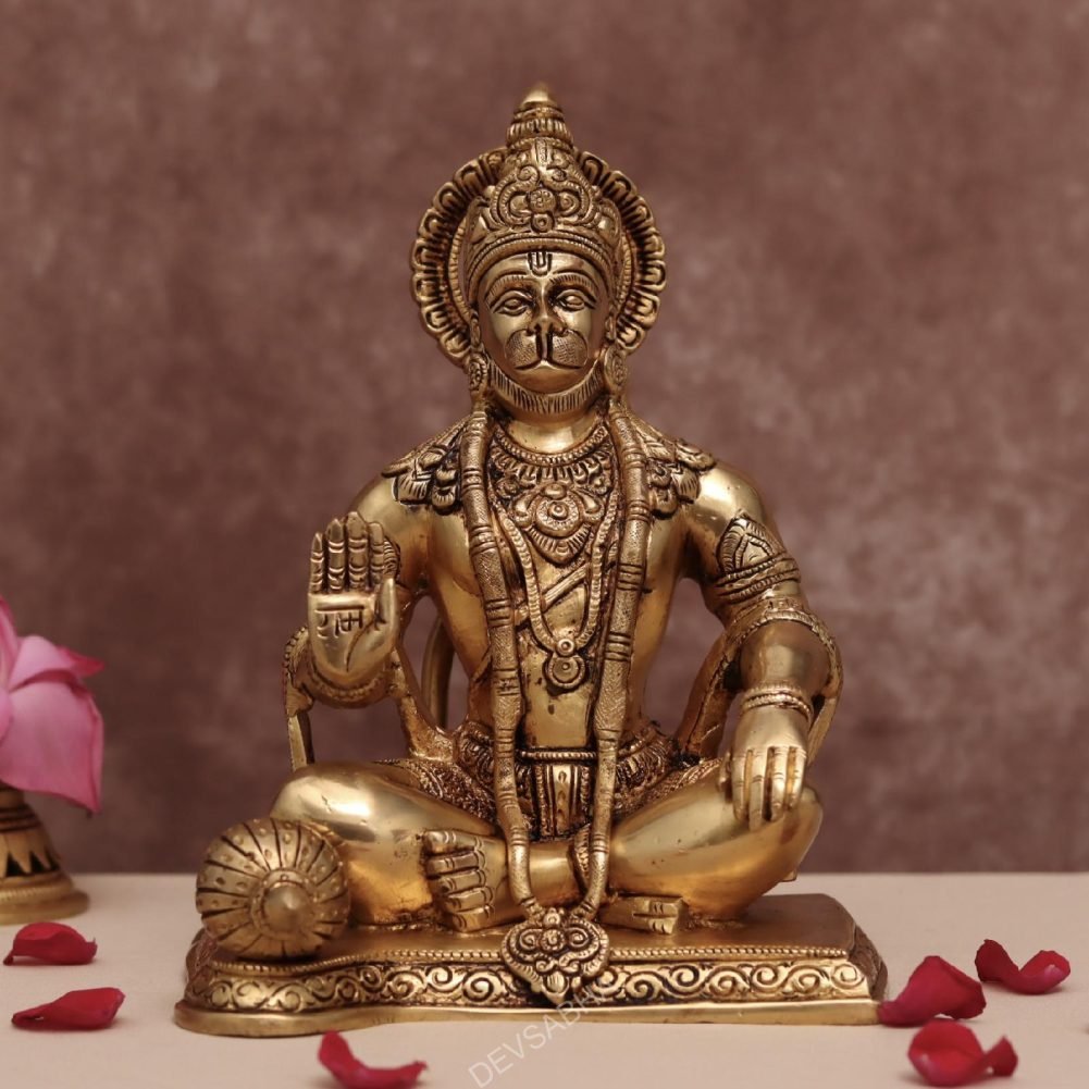 Brass hanuman idol
