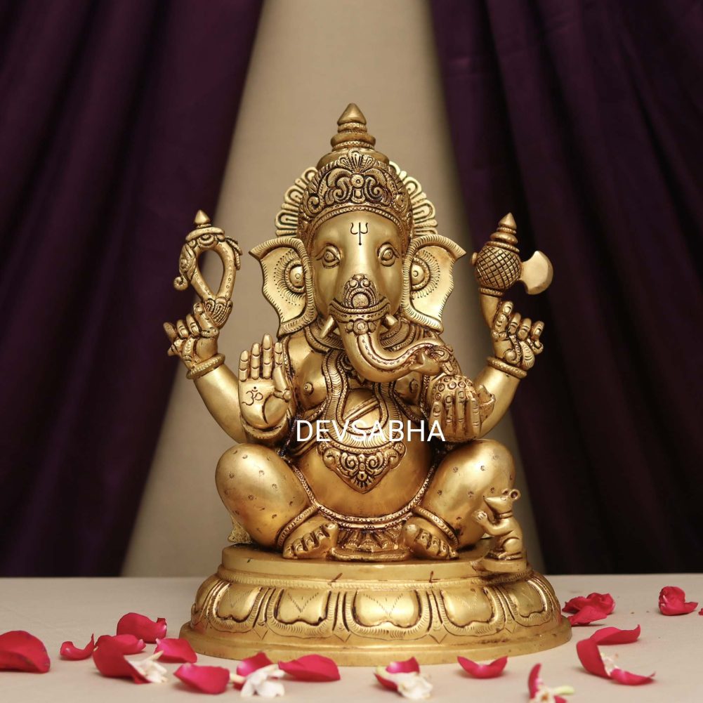 brass ganesh idol