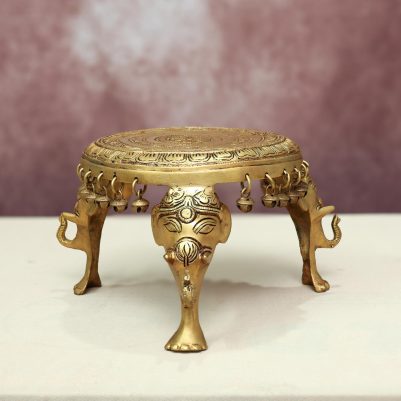 brass chowki with bells
