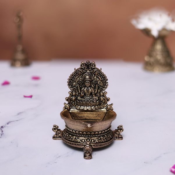 brass lakshmi diya