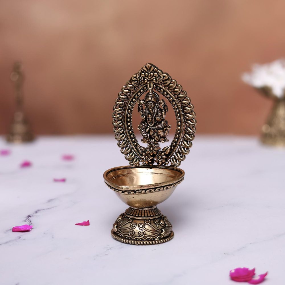 brass ganesh diya height 4.5 inches