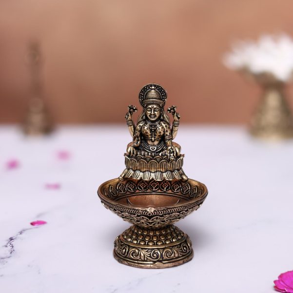 brass lakshmi diya