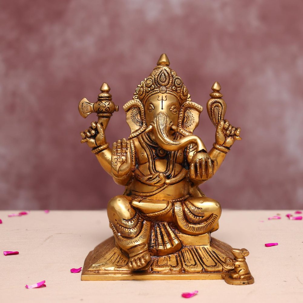 brass ganesh idol