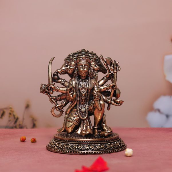 panchmukhi hanuman brass idol