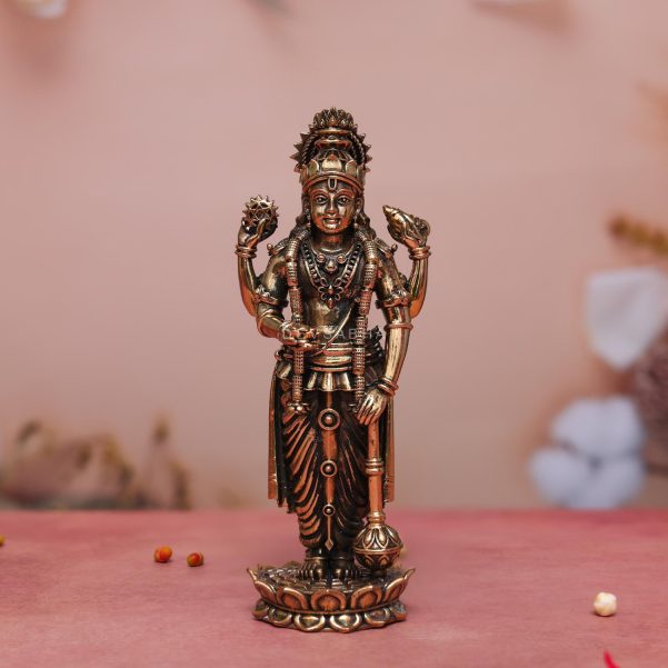 brass lord vishnu idol