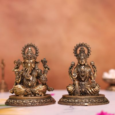 brass lakshmi ganesh murti