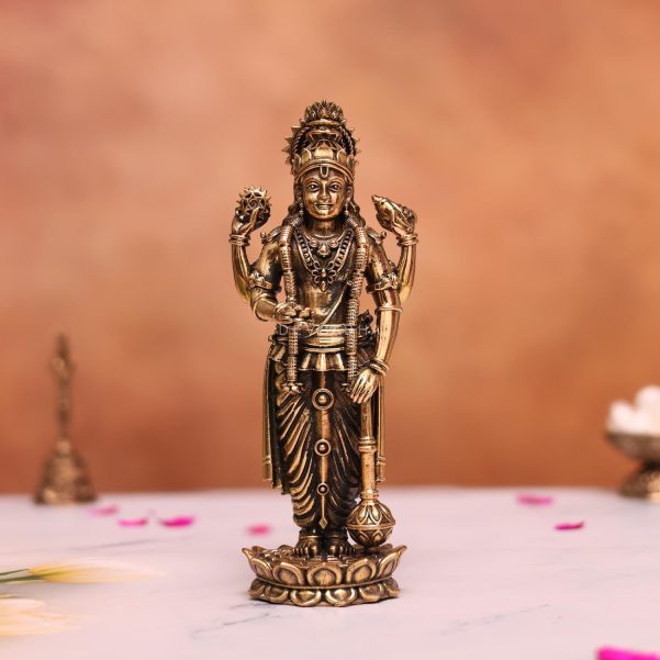 brass lord vishnu statue