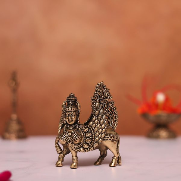 brass kamdhenu murti