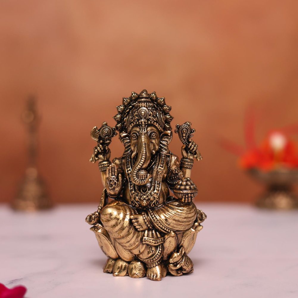 brass ganesh idol