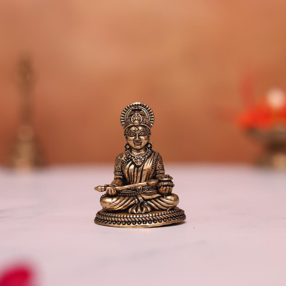 small brass annapurna idol