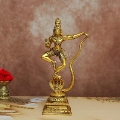 Brass Krishna Idol Dancing on Sheshnag