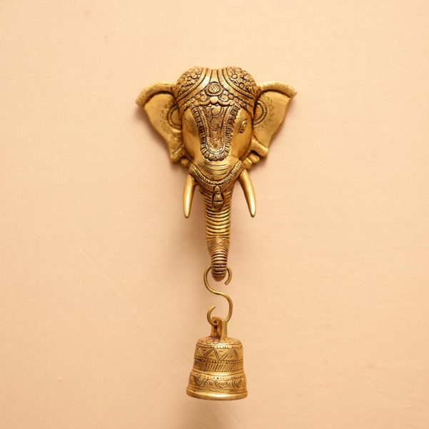 brass elephant wall bell